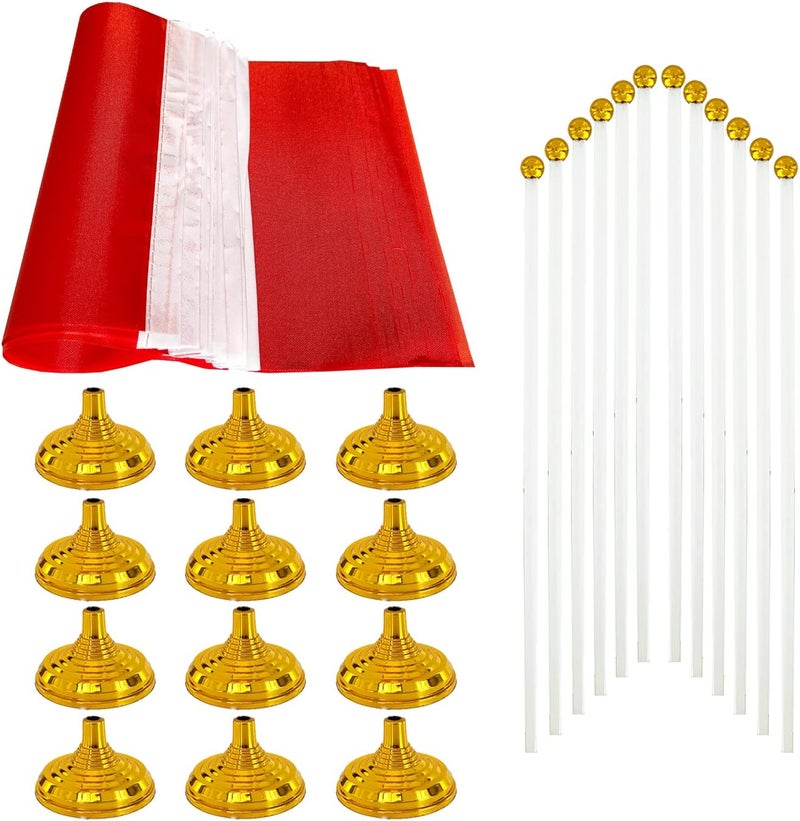 WXTWK 12 Pack Switzerland Flag Swiss Desk Flag Small Mini Swiss Table Flags With Stand Base,Home Office Festival Events Celebration Decorations - Image 3